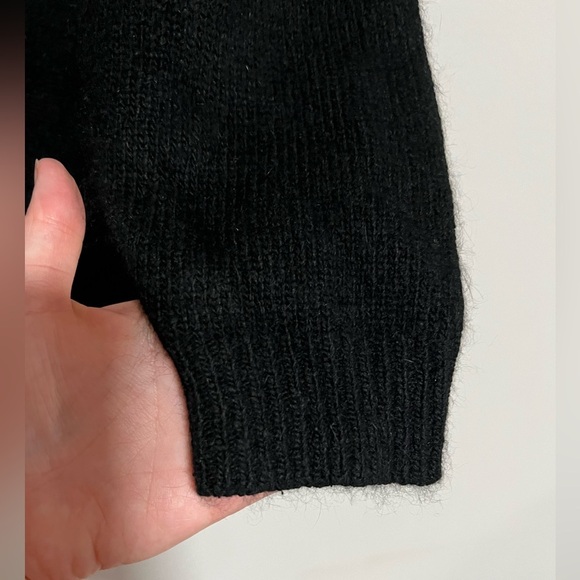 Vintage Diffusion Black Silver Beaded Sweater Size Medium Holiday Party 80s 90s - Picture 6 of 9